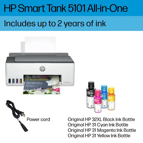 HP Smart Tank 5101 All-in-One Printer view 3