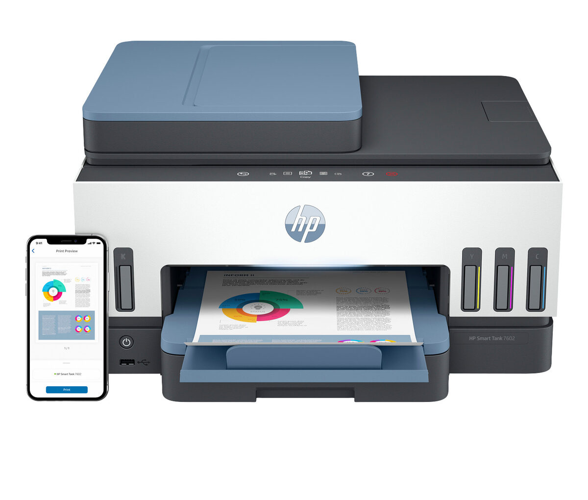 HP Smart Tank 7602 All-in-One Printer primary view